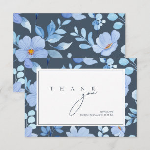 Cartão De Agradecimento Casamento de Flores Selvagens Real Simples