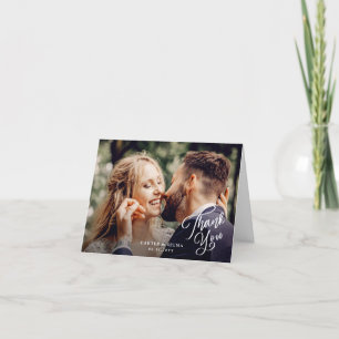 Cartão De Agradecimento Casamento de Foto com Roteiro Simples