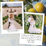 Cartão De Agradecimento Casamento de Foto Manuscrito 2<br><div class="desc">Cartões de agradecimentos com foto de casamento e tipografia de estilo manuscrito. Suas fotos de casamento serão exibidas como uma foto vertical na frente e uma foto quadrada no verso. Você também pode adicionar sua mensagem "manuscrita", nomes de noivas e noivos, data do casamento e local. Simples design moderno em...</div>