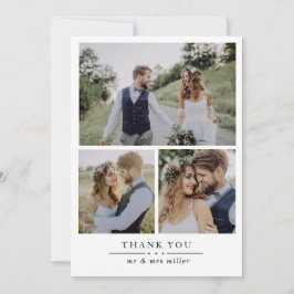Cartão De Agradecimento Casamento de Foto Moderno 4