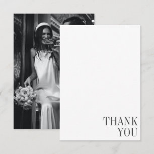 Cartão De Agradecimento Casamento de Fotografia Clássica e Clássica Minima