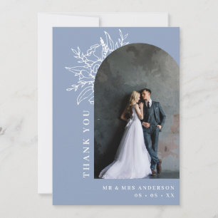 Cartão De Agradecimento Casamento de Fotografia do Arco Floral Botânico Du