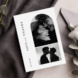 Cartão De Agradecimento Casamento de Fotografia do Moderno Minimalista<br><div class="desc">Expresse a sua gratidão com o nosso Cartões de agradecimentos de Casamento de Foto do Arch de Tipografia Moderno Minimalista. Este elegante cartões de agradecimentos de casamento apresenta duas colagens de fotos junto com eterno preto e branco,  perfeito para transmitir seus obrigados.</div>