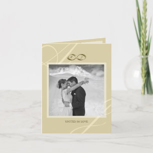 Cartão De Agradecimento Casamento de Fotografia do Monograma com Símbolo I