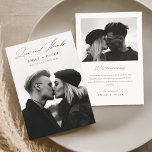 Cartão De Agradecimento Casamento de Fotografias com Script Minimalista Mo<br><div class="desc">Expresse sua gratidão com nosso Cartões de agradecimentos de Casamento de Foto do Script 2 Minimalista Moderno. Com duas belas fotos de casal branco preto e elegante caligrafia manuscrita, estas cartas de agradecimento são perfeitas para qualquer tipo de casamento. O design preto e branco minimalista oferece um toque chic, clássico,...</div>