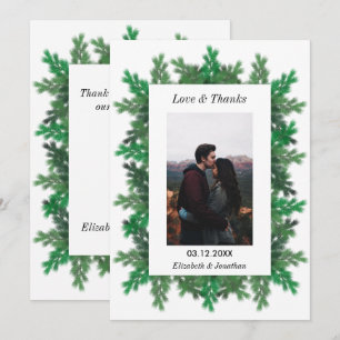 Cartão De Agradecimento Casamento de Fotografias das Sucursais da Árvore d