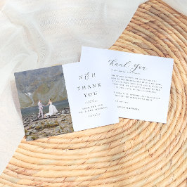 Cartão De Agradecimento Casamento de Fotografias de Ampersand para Iniciai