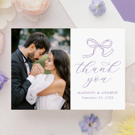 Cartão De Agradecimento Casamento de Fotografias do Arco Elegante