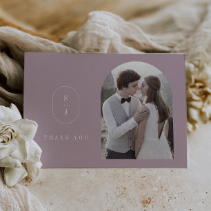 Cartão De Agradecimento Casamento de Fotografias Geométricas do XYLAH Flat