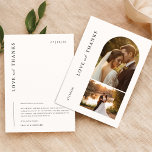 Cartão De Agradecimento Casamento de Fotografias Moderno Minimalista 2<br><div class="desc">Expresse sua gratidão com nosso Cartões de agradecimentos de Casamento de Foto Minimalista Moderno 2. Este moderno cartões de agradecimentos de casamento minimalista apresenta duas colagens de fotos,  juntamente com o eterno preto e branco,  perfeito para transmitir seus obrigados.</div>