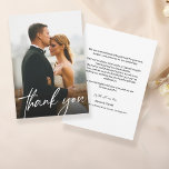 Cartão De Agradecimento Casamento de Fotografias Simples com Script Modern<br><div class="desc">Expresse sua gratidão em estilo com os Modelos de Foto Personalizada Simples e Moderna. Estes modelos personalizados oferecem uma maneira elegante e versátil de transmitir a sua apreciação aos seus entes queridos que partilhavam no seu dia especial. Os modelos apresentam um design limpo e moderno, permitindo que você mostre sua...</div>