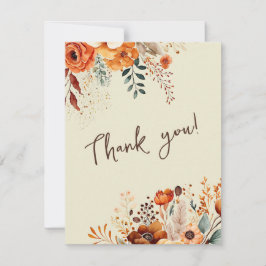 Cartão De Agradecimento Casamento de fotos botânicas autóctones