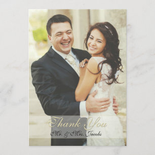 Cartão De Agradecimento Casamento De Fotos De Fé De Dupla Parte Obrigado