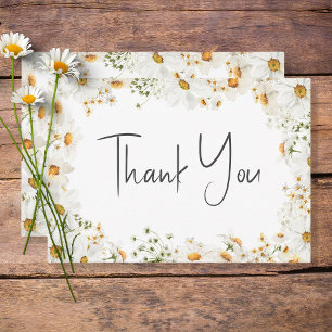 Cartão De Agradecimento Casamento de Frame de Daisy Russo Moderno