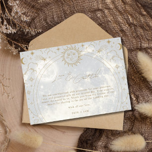 Cartão De Agradecimento Casamento De Gratidão Por Amor Celestial Obrigado