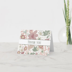 Cartão De Agradecimento Casamento de Inspirividade Bonito Elegante, cor-de