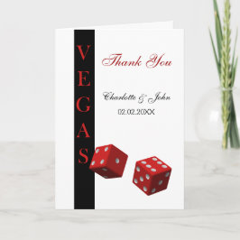 Cartão De Agradecimento Casamento de Las Vegas Obrigado cartas