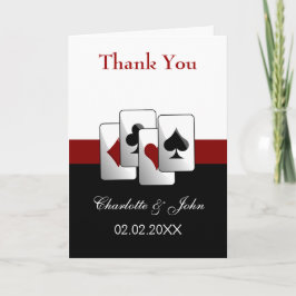 Cartão De Agradecimento Casamento de Las Vegas Obrigado cartas