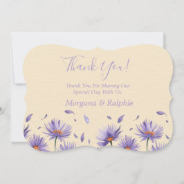 Cartão De Agradecimento Casamento de lavanda Bloom Wildflower