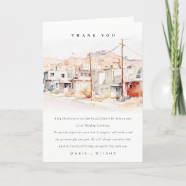 Cartão De Agradecimento Casamento de Molas de Água da Cidade de El Paso Te