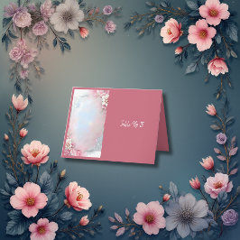 Cartão De Agradecimento Casamento de Molho Suave de Pastel Brilhante, cor-