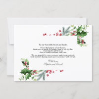 Casamento de Natal Elegante Dourado Pine Berry