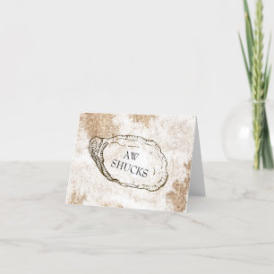 Cartão De Agradecimento Casamento de Ostra de Aquarelas Modernas Obrigado