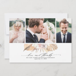 Cartão De Agradecimento Casamento De Palmas Secas Tropicais Obrigado Foto
