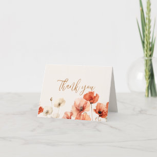 Cartão De Agradecimento Casamento de papagaios e flores selvagens