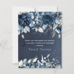 Cartão De Agradecimento Casamento de Peões em Cascata Obrigado