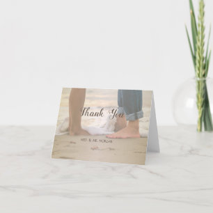 Cartão De Agradecimento Casamento de Praia,Cartões de agradecimentos de Fo