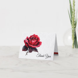 Cartão De Agradecimento Casamento de Rosa elegante