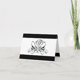 Cartão De Agradecimento Casamento de Rosa preto para caligrafia