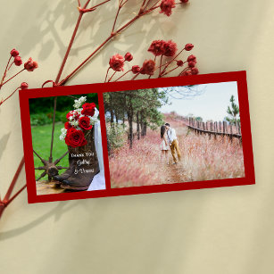 Cartão De Agradecimento Casamento de Rosas Rustic e Boots Cowboy Obrigado