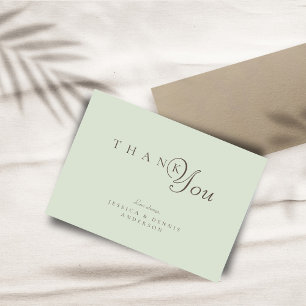 Cartão De Agradecimento Casamento de Script Elegante de Tipografia Elegant