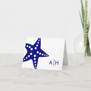 Cartão De Agradecimento Casamento De Starfish Dobrado Obrigado Cartões, M