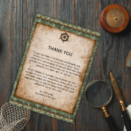 Cartão De Agradecimento Casamento de Steampunk Industrial Elegance