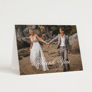 Cartão De Agradecimento Casamento de Vazio de Fotografia 