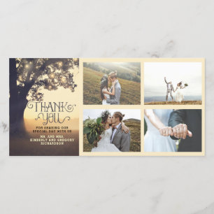 Cartão De Agradecimento Casamento de Verão do Sonho de Árvore Russo Obriga