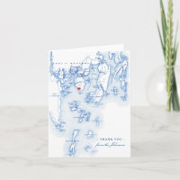 Casamento Do Mapa Do Porto De Boothbay No Spruce P