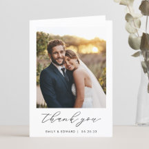 Casamento Dobrado com Duas Fotos em Letra Elegante