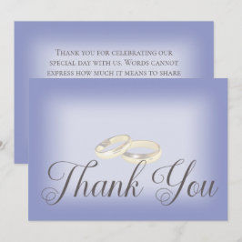 Cartão De Agradecimento Casamento Dourado de Anéis de Casamento