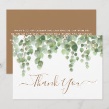 Casamento Dourado de Manuscrito Verde Eucalyptus W