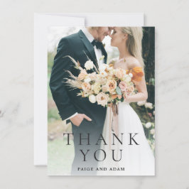 Cartão De Agradecimento Casamento Editorial de Foto Moderna