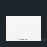 Cartão De Agradecimento Casamento Elegante Branco Básico Minimalista Perso<br><div class="desc">Cartões de agradecimentos Personalizado de Casamento Elegante Branco Básico Minimalista</div>