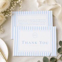 Casamento Elegante Clássico com Listra Azul e Mono