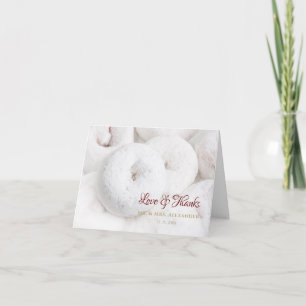 Cartão De Agradecimento Casamento Elegante Obrigado As Nozes Brancas Ereai
