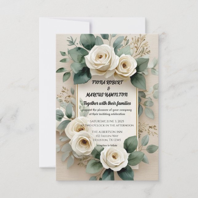 Cartão De Agradecimento Casamento Elegante Rustic Boho Floral (Frente)
