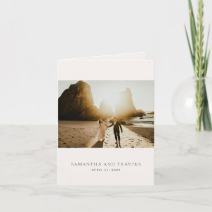 Cartão De Agradecimento Casamento Elegante Tradicional da Floresta de Sama