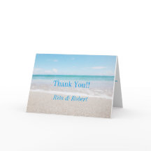 Cartão de Agradecimento Casamento em Destino